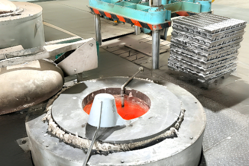 Schmelzen von Aluminiumbarren
